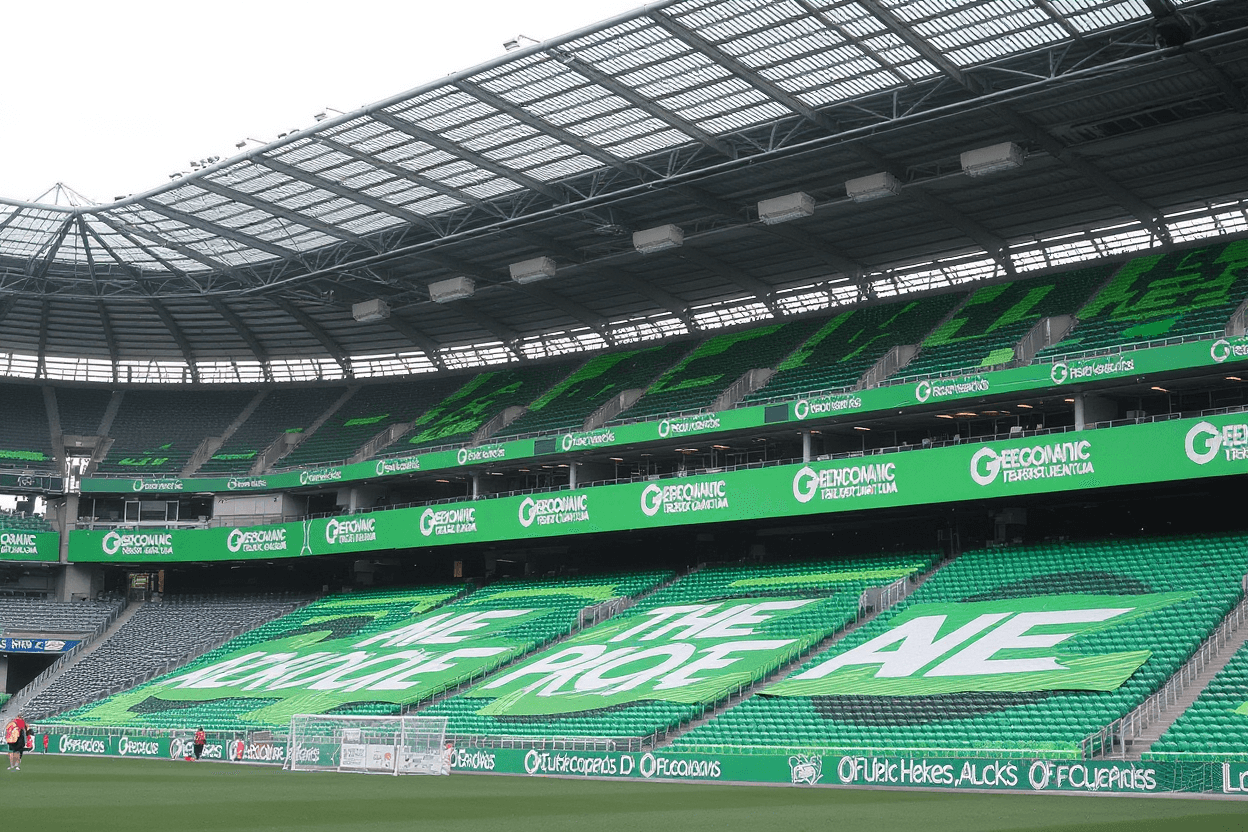 Bâches décoratives pour tribune et gradins